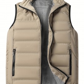 Winter Thick Vest For Men, Casual Black Warm Padded Sleeveless Jacket Best Sellers